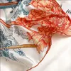 Foulards De styliste en Soie pour femmes, Foulard roulé manuel, 90x90, haut Bandana imprimé, Foulard Femme, Soie De Marque Luxe300j