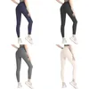 Leggings lu alineados pantalones cortos para mujer mujer fit de ajuste delgado ropa de entrenamiento de la ropa de ejercicio