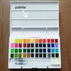 New 48 color watercolor Painting paint set half pan watercolor paint plastic box package