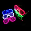 Fête faveur lunettes de lumière LED clignotant en forme de coeur lunettes de soleil Flash danses lunettes lumineuses Festival décoration cadeaux LT839