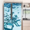 Stickers Scenic Street Wall Stickers Refrigerator Wrap Freezer Skin Home Art Fridge Door Cover Wallpaper Renewable Kitchen Accessories