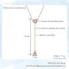 Collane con ciondolo Moda Amore Cuore Cubic Zirconia Colore oro rosa Pendenti Gioielli all'ingrosso per le donne DWN159