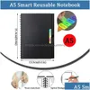 Notepads Wholesale Notepads A5 Reusable Smart Notebook Erasable Notepad With Pen Erasing Cloth Memo Whiteboard Portable Diary Office D Dhoj4