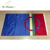 Zubehör Finnland-Sami-Flagge, 90 x 150 cm, Größe, Weihnachtsdekoration für Zuhause, Flagge, Banner, Geschenke