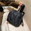 Sacos da noite Pequeno Nylon Acolchoado Crossbody para Mulheres 2024 Feminino Bolsa de Inverno Tendências Telefone Bolsas de Ombro e Cooin Bolsas Cosméticas