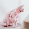 Kleding Sphynx Kattenkleding Winter Warm Huisdier Kat Hoodies Schattig Bloemen Zacht Flanel Kitten Kat Pyjama's Kostuums voor Sphinx Devon Rex Katten