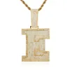 Copper Inlaid Zircon Splicing Letter Necklace with Trendy Brand Personality Hip-hop Men's Pendant Accessories