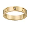 Love Screw Pierścienie Klasyczna moda projektant damskich Pierścień Pinę Para biżuterii Tytanium Stal z diamentami swobodna moda złota srebrna róża opcjonalna rozmiar 4/5/6 mm