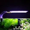 Éclairages LED Lampe à pince pour aquarium Lumière d'aquarium Éclairage aquatique pratique Lumière d'aquarium ultra-mince pour magasin à la maison avec prise UE Noir