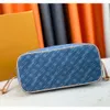 Luxury Tote Bag denim Designer Bag Women Handväska handväska axlar Totes läder stor kapacitet strandpåse