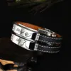Bangle 12 Constellation Stainless Steel Leather Couple Bracelet 2021 Fashion 12 Zodiac Casual Personality Punk Bracelet AccessoriesL2403