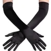 Five Fingers Gloves Women Stain 53CM Long Sexy Gothic Lolita Evening Party Hand Warmer 1920s For Cosplay Costume Opera Cocktail2217