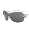 Sunglasses 2000S Gradient Oversized Sun Glasses Rectangle Cutting Lens Ladies Big Square Y2K Style Women Eyewearh8xp