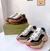 أحذية رياضية مصممة أحذية غير رسمية للنساء Rhyton Sneaker Lady Ace Luxurys Runner Trainers Tennis Laiders chaussures أحذية منصة متعددة الألوان 35-46