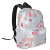 Rucksack mit Kirschblüten-Motiv, für Studenten, Schultaschen, Laptop, individuell für Männer, Frauen, Frauen, Reise-Mochila