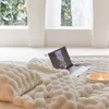 Filtar päls filt vinter lyx värme super bekväma filtar för sängar high-end varm vinterfilt för soffa 240314