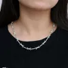 Gioielli Micro set Hip Hop in filo di ferro da 2,5 mm con zircone e bottone a forma di sole, collana per coppia con catena a spina fine