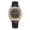 Horloges Luxe Grote Wijzerplaat Diamant Dames Quartz Horloge Mode 2024 Zwart Leer Dames Eenvoudige Jurk Klok Gift Horloges