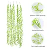 Decorative Flowers 5 Pcs Artificial Weeping Willow Plant Wall Vine Fake Hanging Plants Indoor Simulated Glue Leaves