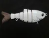 Shelt039s 5 Pcs Unpainted Fishing 5Jointed Fishing Shad Swimbaits with Hair Tail 5quot15oz8213233