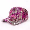 Ball Caps lekkie luksusowe cekiny czapkę na zewnątrz wypoczynek koraliki baseballowe Regulowane Hip Hop Hat Women Diamond Inkiny B lśniąca dekoracja