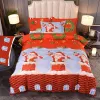 Uppsättningar 2023 Ny julkante Cover Set Snowflake Elk Reineer Tree Queen King Bedding Set Twin Single Child Kid vuxen Nyårspresent