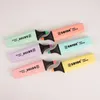 Snoep Kleur Markeerstift Kawaii Macaron Grote Capaciteit Marker Pen Graffiti Tekening Student Briefpapier 6 PCSset 240228