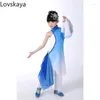 Scene Wear Child Classical Dance Costume Performance Chinese Play Drum Dress Up Gradient Color