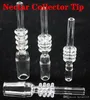 High quality Frosted Quartz Tips for Nector Collector 10mm 14mm 18mm Male Joint Quartz Nail Dab Tool for Dab Rigs bong5654433