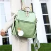 Schultaschen Mode PU Leder Frau Mini Rucksack Outdoor Reisen Grün Kleine Damen Handtaschen Leichtigkeit Weibliche Umhängetasche Wasserdichte Dame