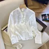 Blusas femininas elegantes camisas de cetim 2024 primavera verão estilo chinês imprimir roupas soltas y2k moda seda vintage topos