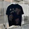 2024SS Summer Design T Shirts for Men Tops Luksusowe litera haft thirt męskie ubranie Krótkie rękodzie