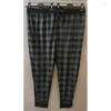 Pantalones para hombres Verano de gran tamaño Casual Plaid Plus Impresión suelta Cordón Ancho Pierna 12XL 175kg Streetwear Hombres