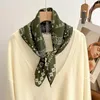 Scarves Square Scarf 68cm Cotton Linen Twill For Women With Gift Packaging MEN Fashion Accessory