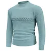 Suéter masculino justo manga de ombro pulôver suéter casual quente top moletom sólido moda blusa de malha de alta qualidade tops masculinos