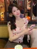 Blouses Femmes Sweet Gir Style Dentelle Edge Wave Dot Court T-shirt Femmes Top Summer Spicy Girl Bow Bubble Manches Carré Col Chemise Vêtements