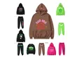 安い卸売スパイダーパーカーsp5der Young Thug 555555 Angel Pullover Pink RedパーカーフーディーパンツメンズSP5DERS印刷スウェットシャツ最高品質の多くの色