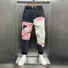 Mäns jeans män harajuku hiphop streetwear designer märke harem byxor utomhus casual skarvbyxor mode manliga kläder