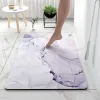 Tapis 1/2 pièces tapis de salle de bain doux terre de diatomées tapis de sol Super absorbant tapis de toilette tapis de pied de porte bain antidérapant en caoutchouc douche