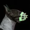 Focinhos fluorescentes para cães, máscara anti-mordida de silicone para animais de estimação, cobertura ajustável reflexiva para cães pequenos e grandes