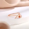 Anelli Semplici anelli in argento 925 in oro rosa Anelli da donna esplosivi di lusso per donna Fedi nuziali alla moda
