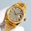 Luksusowe wysokiej jakości męskie zegarek 36 mm Diamentowy ramka 3235 Ruch zegarek Automatyczny męski zegarek Rainbow Gradient Sapphire Dial