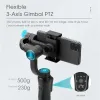 Monopodi 3axis Gimbal Stabilizer gimbali per il supporto per la fotocamera del cellulare Tripode per telefono Record video smartphone gimbal in diretta