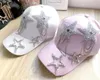 Ball Caps 202304-shi ins summer Shiny Crystal beaded pentagram tassels Breathable mesh la baseball hat women visors c L240314