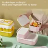 Dinnerware Independent Compartment Lunch Box Plastic Double-layer Multi-grid Leakproof Durable Large-capacity Warehouse Bento