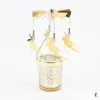 Romantic Valentines Day Gift Rotating AngelRoseXmas Snowflake Candlestick Candle Tea Lamp Holder for Home Party Decoration 240301