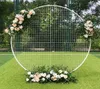 Grille en métal cercle rond arc ballon fleur fer anneau fond arc cadre support Mariage Mariage fête d'anniversaire toile de fond Decor9880980