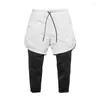 Men's Shorts Summer Korean Version Of Pure Color Multi-pocket Pants Straight-leg Sweat-absorbing Seven-minute Fitnes