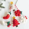 Kerstversiering Wolvilt Hanger Voor Boomdecoratie Handgemaakte Sneeuwvlok Hangers Hangornament Jaarcadeau