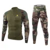 Gymkleding ESDY Outdoor Fitness Training Sportondergoed Pak Lente Herfst Lange mouw Dun fluwelen Strakke camouflage Tactisch